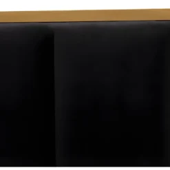 Tête De Lit CLARISSE Coutures Verticales - 160 Cm - Velours - Noir Et Doré -Sominova Soldes Boutique accessoire de spa 424619