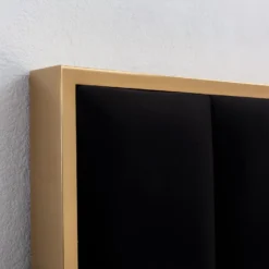 Tête De Lit CLARISSE Coutures Verticales - 160 Cm - Velours - Noir Et Doré -Sominova Soldes Boutique accessoire de spa 424623