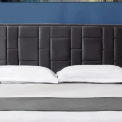 Tête De Lit HERMINE - 140 Cm - Velours - Gris Foncé -Sominova Soldes Boutique accessoire de spa 424679