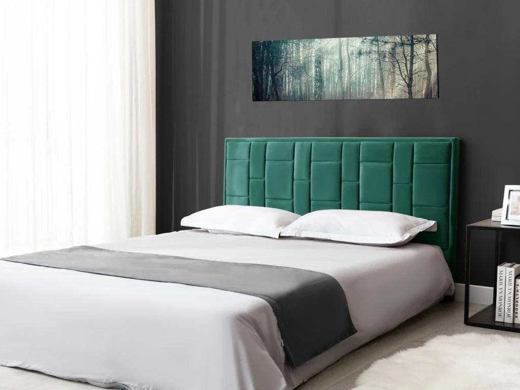 Tête De Lit HERMINE - 160 Cm - Velours - Vert 3 Tête De Lit HERMINE - 160 Cm - Velours - Vert