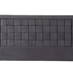 Tête De Lit JENNA - 140 Cm - Velours - Gris Foncé -Sominova Soldes Boutique accessoire de spa 424727