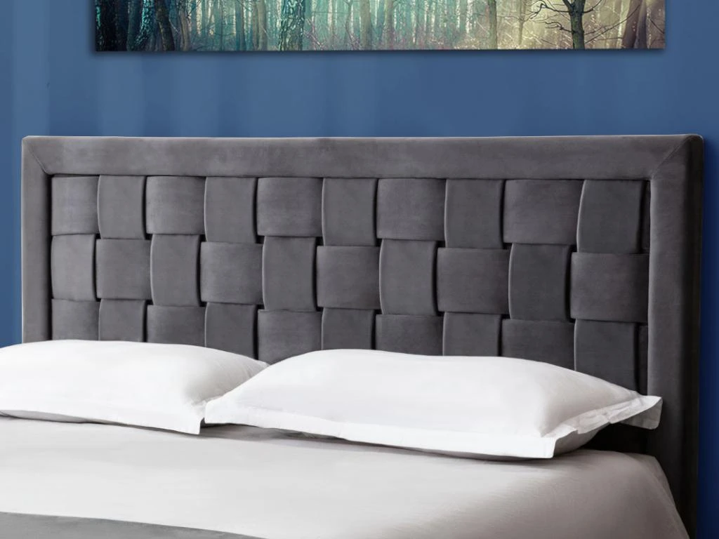 Tête De Lit JENNA - 160 Cm - Velours - Gris Foncé 6 Tête De Lit JENNA - 160 Cm - Velours - Gris Foncé – Image 4