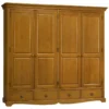 Armoire Penderie Pin Miel 4 Portes 4 Tiroirs -Sominova Soldes Boutique armoire et dressing 10055359