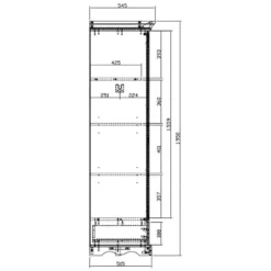 Armoire Penderie Pin Miel 4 Portes 4 Tiroirs -Sominova Soldes Boutique armoire et dressing 10055365