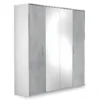 LANA - Armoire 4 Portes Avec Penderie Et Miroir -Sominova Soldes Boutique armoire et dressing 10055487