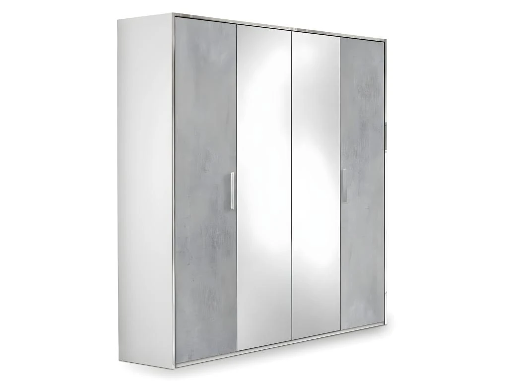 LANA - Armoire 4 Portes Avec Penderie Et Miroir 3 LANA - Armoire 4 Portes Avec Penderie Et Miroir