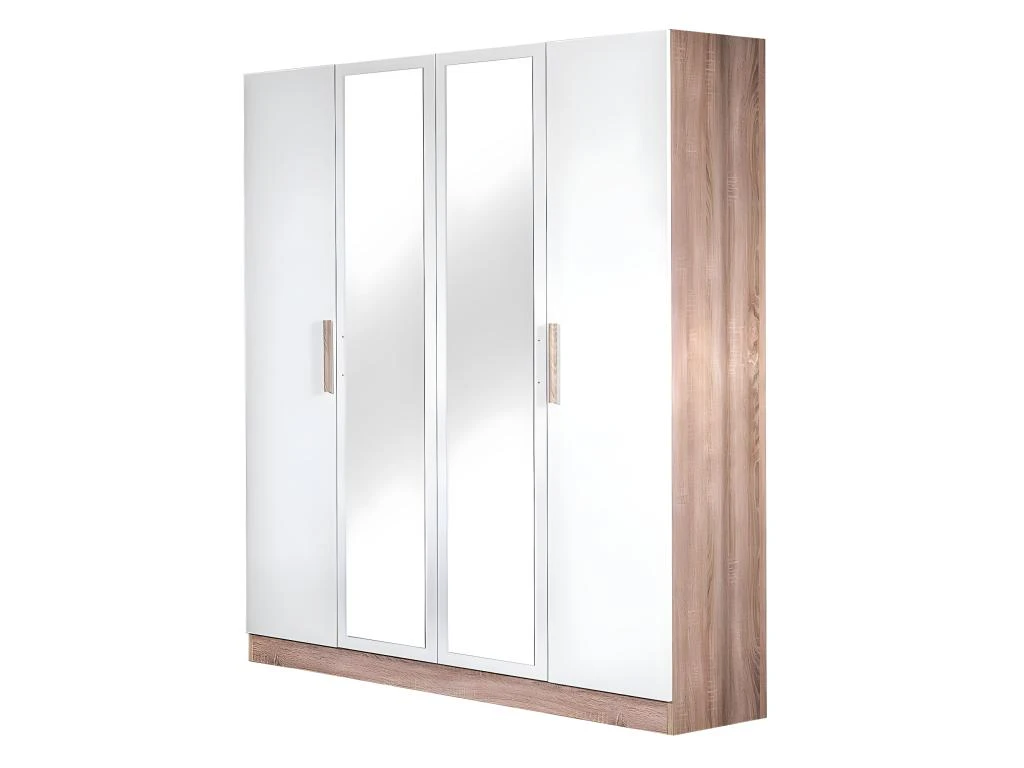 PREEM - Armoire 4 Portes Avec Miroir Central 3 PREEM - Armoire 4 Portes Avec Miroir Central