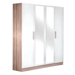 PREEM - Armoire 4 Portes Avec Miroir Central 8 PREEM - Armoire 4 Portes Avec Miroir Central -Sominova Soldes Boutique armoire et dressing 10058545