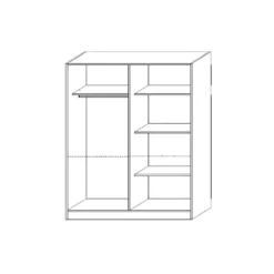 PREEM - Armoire 4 Portes Avec Miroir Central 9 PREEM - Armoire 4 Portes Avec Miroir Central -Sominova Soldes Boutique armoire et dressing 10058547