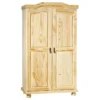 OLIVER - Armoire 2 Portes + Penderie Bois Massif Naturel -Sominova Soldes Boutique armoire et dressing 10058733