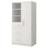 OLLIE - Armoire Chambre D'enfants - 3 Tiroirs + 5 étagères - 160x80x40 Cm -Sominova Soldes Boutique armoire et dressing 10059049