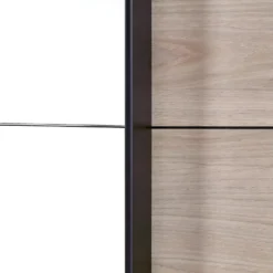 LETTY - Armoire 2 Portes Coulissantes 2m Aspect Bois Clair 11 LETTY - Armoire 2 Portes Coulissantes 2m Aspect Bois Clair -Sominova Soldes Boutique armoire et dressing 10059083