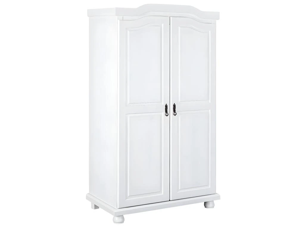 SYDNEY - Armoire 2 Portes + Penderie Bois Massif Vernis Blanc 3 SYDNEY - Armoire 2 Portes + Penderie Bois Massif Vernis Blanc