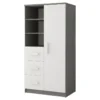 MARLIE - Armoire Chambre D'enfants -3 Tiroirs + 5 étagères - 160x80x40 Cm - Poignées Colorées -Sominova Soldes Boutique armoire et dressing 10059173