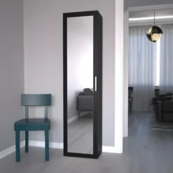ATARA | Armoire D'entrée Avec Grand Miroir | 180x50x35 Cm | Deux étagères + Porte-cintres à L'intérieur | Meubles D'entrée -Sominova Soldes Boutique armoire et dressing 10059341