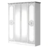 SOLAYA BLANCHE- Armoire 4 Portes Avec Miroir Central 2 SOLAYA BLANCHE- Armoire 4 Portes Avec Miroir Central -Sominova Soldes Boutique armoire et dressing 10059371