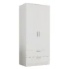 Armoire Dressing 2 Portes 2 Tiroirs Blanc 2 Armoire Dressing 2 Portes 2 Tiroirs Blanc -Sominova Soldes Boutique armoire et dressing 10059385