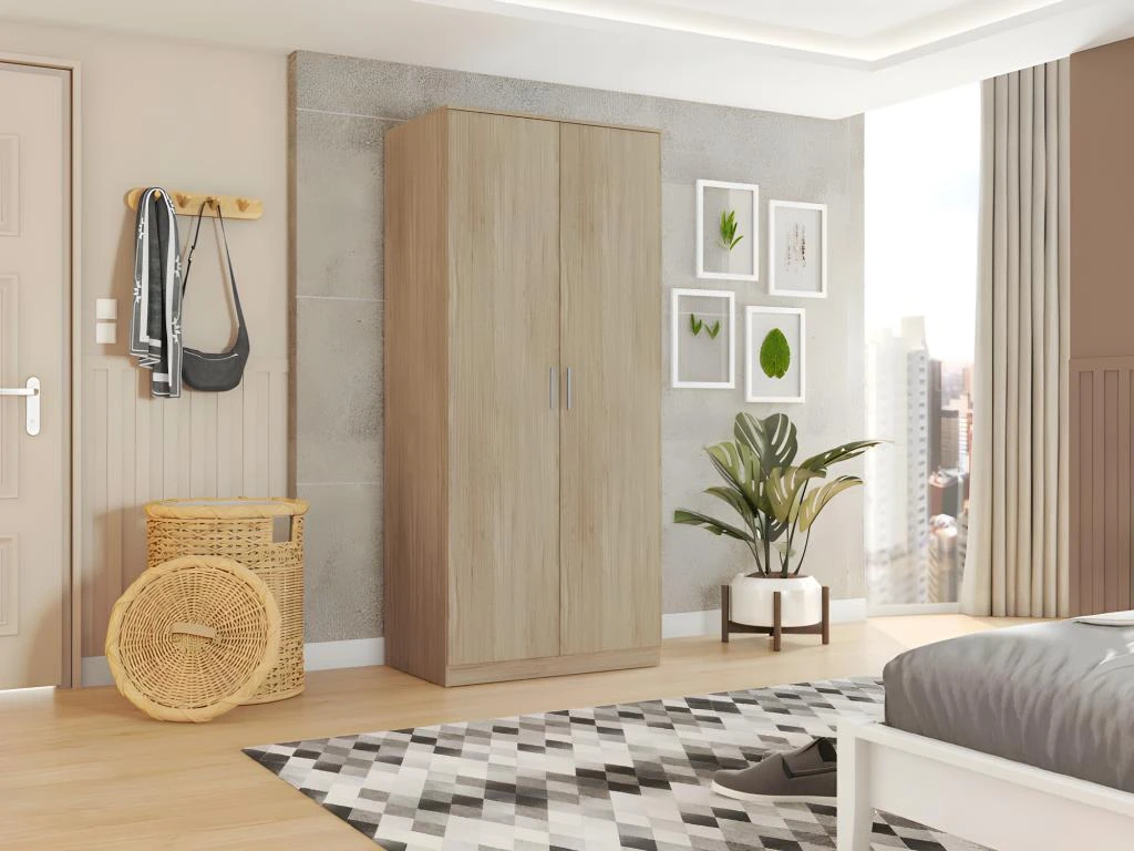 Armoire Dressing 2 Portes Chêne 5 Armoire Dressing 2 Portes Chêne – Image 4