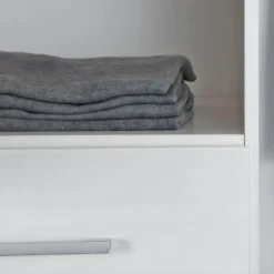 ALASKA - Armoire 3 Portes 1 Miroir Bois Massif Vernis Blanc -Sominova Soldes Boutique armoire et dressing 10059973