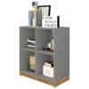 Rayonnage Bas Gris Mat Haut 76 Cm 4 Niches -Sominova Soldes Boutique armoire et dressing 10060405