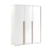 NASH WHITE - Armoire 3 Portes Blanche Et Bois 1 NASH WHITE - Armoire 3 Portes Blanche Et Bois -Sominova Soldes Boutique armoire et dressing 10479445