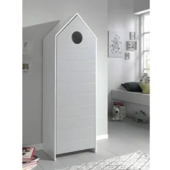 HAVRE - Armoire Cabane De Plage Grise 1 Porte 11 HAVRE - Armoire Cabane De Plage Grise 1 Porte -Sominova Soldes Boutique armoire et dressing 10506981