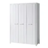 GASTON - Armoire 3 Portes Laqué Blanc -Sominova Soldes Boutique armoire et dressing 10537269