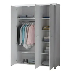 GASTON - Armoire 3 Portes Laqué Blanc -Sominova Soldes Boutique armoire et dressing 10537273
