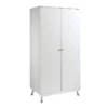 TINY WHITE - Armoire 2 Portes Blanche Motif Graphique
