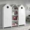 HAVRE - Pack Bibliothèque + 2 Armoires Blanches -Sominova Soldes Boutique armoire et dressing 10551309