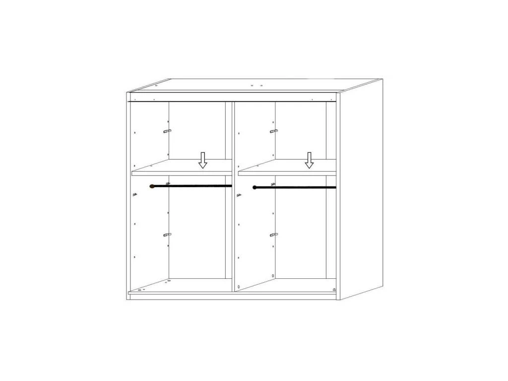 Armoire 2 Portes Coulissantes Noyer Foncé/Argile - ANIECE N°1 7 Armoire 2 Portes Coulissantes Noyer Foncé/Argile - ANIECE N°1 – Image 5
