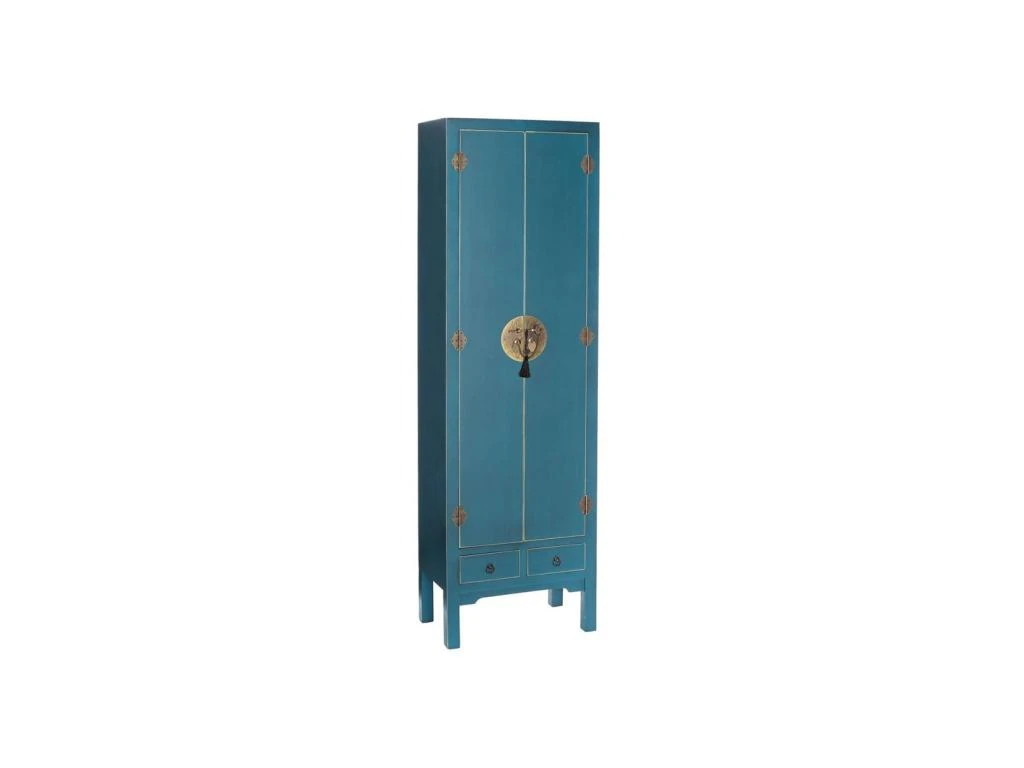 Armoire Lingère 2 Portes, 2 Tiroirs Bleue Meuble Chinois - PEKIN 3 Armoire Lingère 2 Portes, 2 Tiroirs Bleue Meuble Chinois - PEKIN