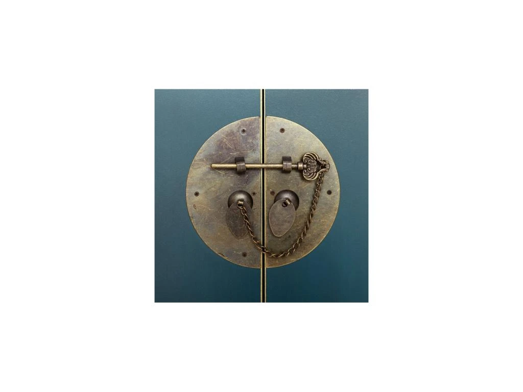 Armoire Lingère 2 Portes, 2 Tiroirs Bleue Meuble Chinois - PEKIN 6 Armoire Lingère 2 Portes, 2 Tiroirs Bleue Meuble Chinois - PEKIN – Image 4