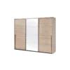 Armoire 3 Portes Coulissantes 250 Cm Bois Clair/miroir - ANAELLE 2 Armoire 3 Portes Coulissantes 250 Cm Bois Clair/miroir - ANAELLE -Sominova Soldes Boutique armoire et dressing 11144565