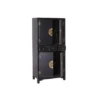 Armoire 4 Portes, 3 Tiroirs Noire Meuble Chinois - PEKIN 2 Armoire 4 Portes, 3 Tiroirs Noire Meuble Chinois - PEKIN -Sominova Soldes Boutique armoire et dressing 12072421
