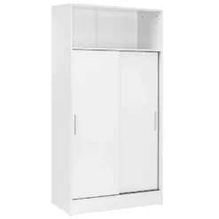 Accueil Armoire 2 Portes Coulissantes 157X82X38Cm Blanc - Venprodin