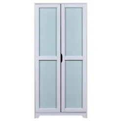 GLASCA - Armoire 2 Portes En Pin Gris Et Vert D'Eau 9 GLASCA - Armoire 2 Portes En Pin Gris Et Vert D'Eau -Sominova Soldes Boutique armoire et dressing 12601841