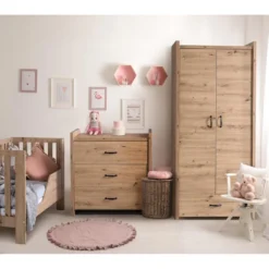 MINEA | Armoire ELISA L. 84 Cm Imitation Chêne | 2 Portes + 1 Tiroir 8 MINEA | Armoire ELISA L. 84 Cm Imitation Chêne | 2 Portes + 1 Tiroir -Sominova Soldes Boutique armoire et dressing 12990075