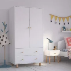 Armoire Enfant Gabby Blanc Et Bois 9 Armoire Enfant Gabby Blanc Et Bois -Sominova Soldes Boutique armoire et dressing 13076463