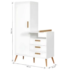 Armoire à Langer Zahia Blanc -Sominova Soldes Boutique armoire et dressing 13076485