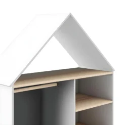 KAINA - Dressing Cabane Enfant MDF Et Pin Coloris Blanc Et Naturel 9 KAINA - Dressing Cabane Enfant MDF Et Pin Coloris Blanc Et Naturel -Sominova Soldes Boutique armoire et dressing 13819241