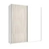 ILONA - Armoire Penderie 2 Portes Coulissantes Effet Chêne Clair Et Blanc Mat 1 ILONA - Armoire Penderie 2 Portes Coulissantes Effet Chêne Clair Et Blanc Mat -Sominova Soldes Boutique armoire et dressing 13855545