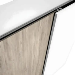 ILONA - Armoire Penderie 2 Portes Coulissantes Effet Chêne Clair Et Blanc Mat 11 ILONA - Armoire Penderie 2 Portes Coulissantes Effet Chêne Clair Et Blanc Mat -Sominova Soldes Boutique armoire et dressing 13855553