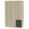 Armoire 3 Portes + 3 Tiroirs L121 X H180 Cm -Sominova Soldes Boutique armoire et dressing 14659979