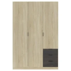 Armoire 3 Portes + 3 Tiroirs L121 X H180 Cm -Sominova Soldes Boutique armoire et dressing 14659981