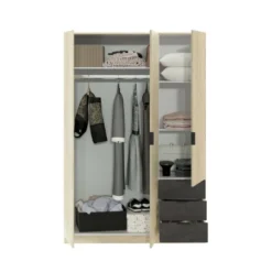 Armoire 3 Portes + 3 Tiroirs L121 X H180 Cm -Sominova Soldes Boutique armoire et dressing 14659991