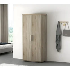 Armoire, Garde-robe, Collection TOM, 2 Portes 80 Cm, Penderie Intégrée Chêne Sonoma 8 Armoire, Garde-robe, Collection TOM, 2 Portes 80 Cm, Penderie Intégrée Chêne Sonoma -Sominova Soldes Boutique armoire et dressing 15893131