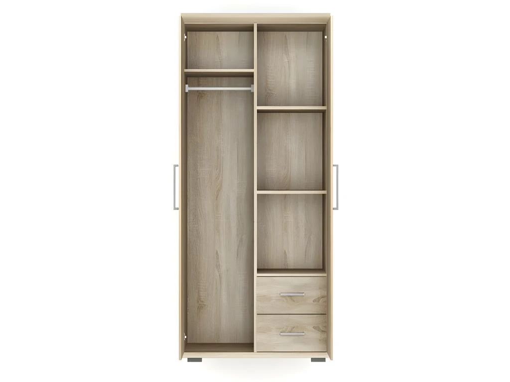 Armoire, Garde-robe, Collection TOM, 2 Portes 80 Cm, Penderie Intégrée Chêne Sonoma 7 Armoire, Garde-robe, Collection TOM, 2 Portes 80 Cm, Penderie Intégrée Chêne Sonoma – Image 5