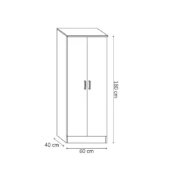 Armoire De Rangement, Collection STAN, 2 Portes, Coloris Blanc, Idéal Pour Votre Entrée, Salle De Bain Ou Buanderie. -Sominova Soldes Boutique armoire et dressing 15893153