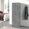 Armoire De Rangement, Collection STAN, 2 Portes, Coloris Gris, Idéal Pour Votre Entrée, Salle De Bain Ou Buanderie. 1 Armoire De Rangement, Collection STAN, 2 Portes, Coloris Gris, Idéal Pour Votre Entrée, Salle De Bain Ou Buanderie. -Sominova Soldes Boutique armoire et dressing 15893169